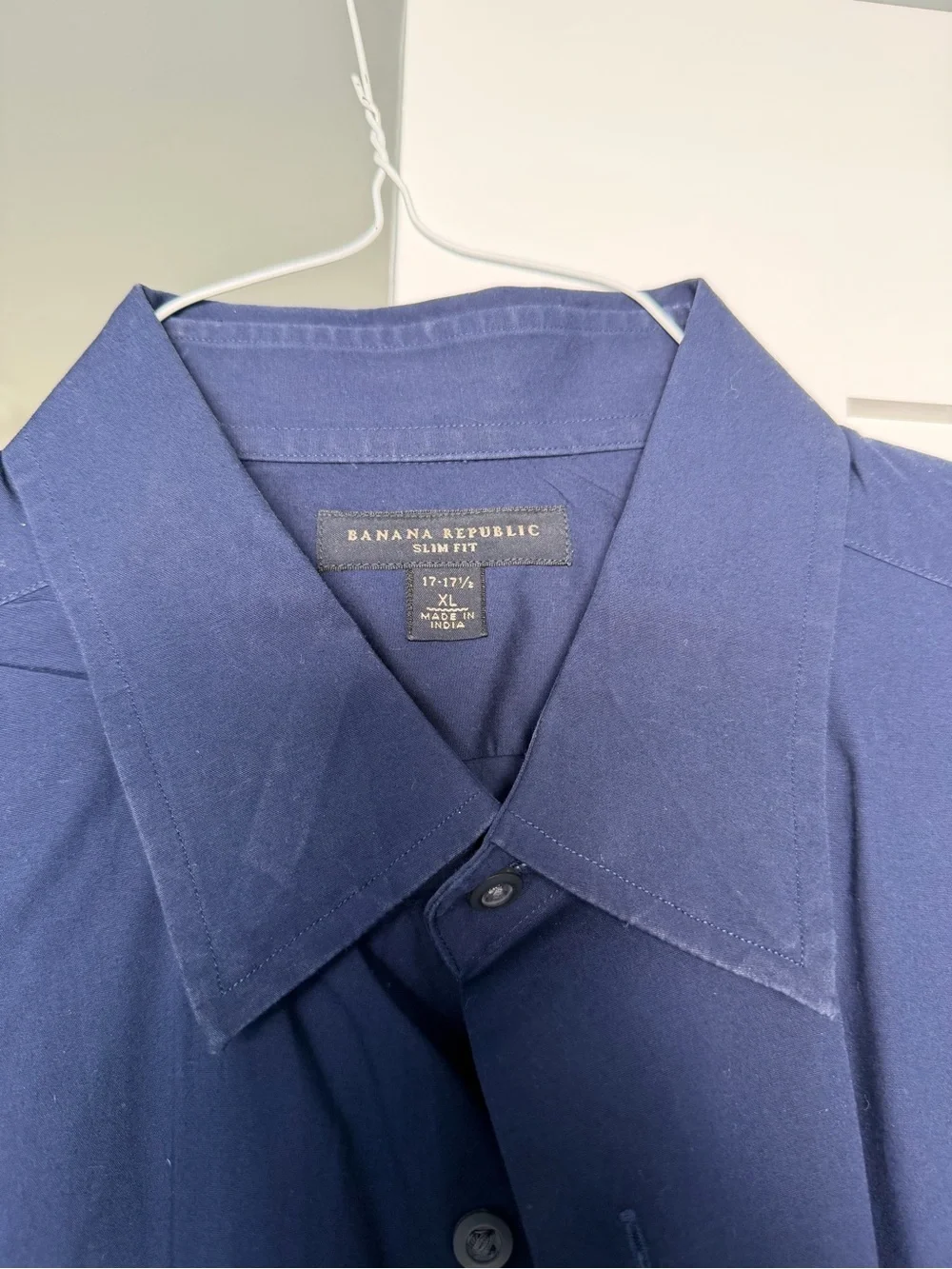 Banana Republic Slim Fit Navy Dress Shirt Men’s XL 17-17½